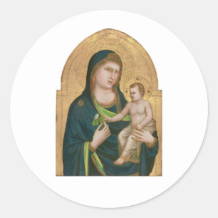 ADESIVO REDONDO ENVELOPE SEAL : MADONNA & CRIANÇA : GIOTTO : 1337