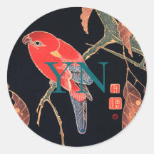 ENVELOPE SEAL STICKER: BLOCO DE MADEIRA JAPONÊS