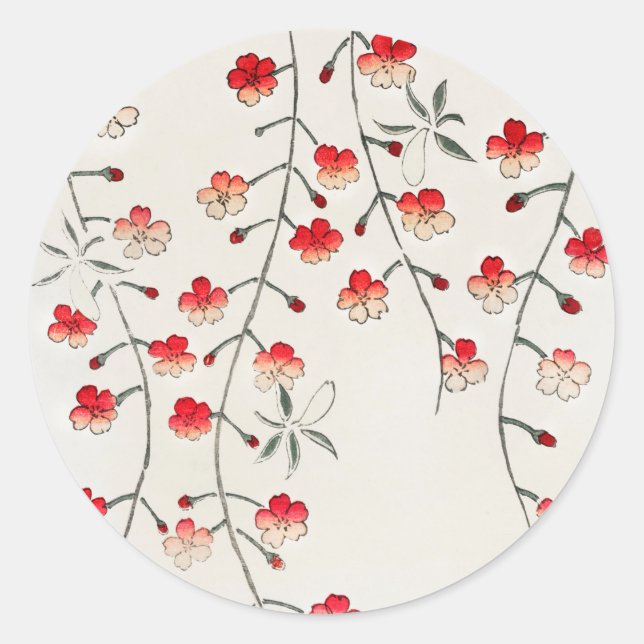 ADESIVO REDONDO ENVELOPE SEAL STICKER : JAPONÊS WOODBLOCK :SEITEI (Frente)