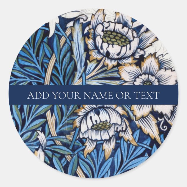 ADESIVO REDONDO ENVELOPE SEAL STICKER : WILLIAM MORRIS (Frente)