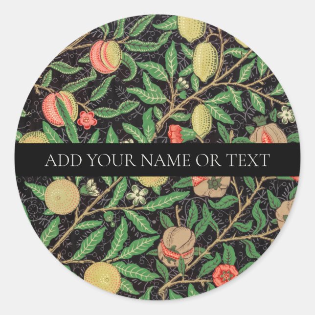 ADESIVO REDONDO ENVELOPE SEAL STICKER : WILLIAM MORRIS (Frente)