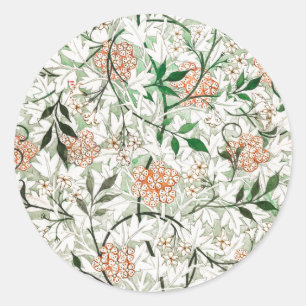 ADESIVO REDONDO ENVELOPE SEAL STICKER : WILLIAM MORRIS : JASMINE