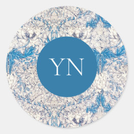 ADESIVO REDONDO ENVELOPE SEAL : WILLIAM MORRIS : HONEYSUCKLE