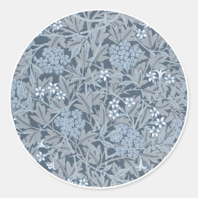 ADESIVO REDONDO ENVELOPE SEAL : WILLIAM MORRIS : JASMINE (Frente)