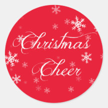 Envelope Vermelho Cheer Cheer no Floco de Neve