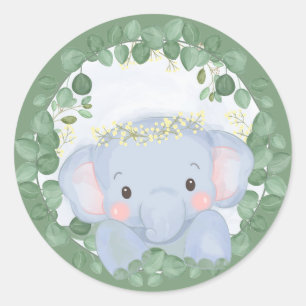 ADESIVO REDONDO ENVELOPE'SEAL'STICKER : BABY ELEPHANT