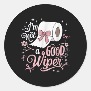 Adesivo Redondo Envergonhar Camisa Engraçada Não Sou Uma Boa Inapr