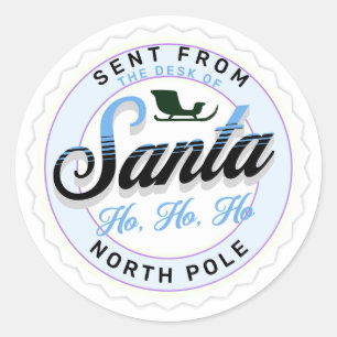 Adesivo Redondo Enviado do Carimbo de Papais noeis