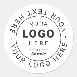 Adesivo Redondo Envie o logotipo e a redação da sua empresa