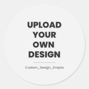 Adesivo Redondo Envie Seu Próprio Design Aqui Modelo Personaliza