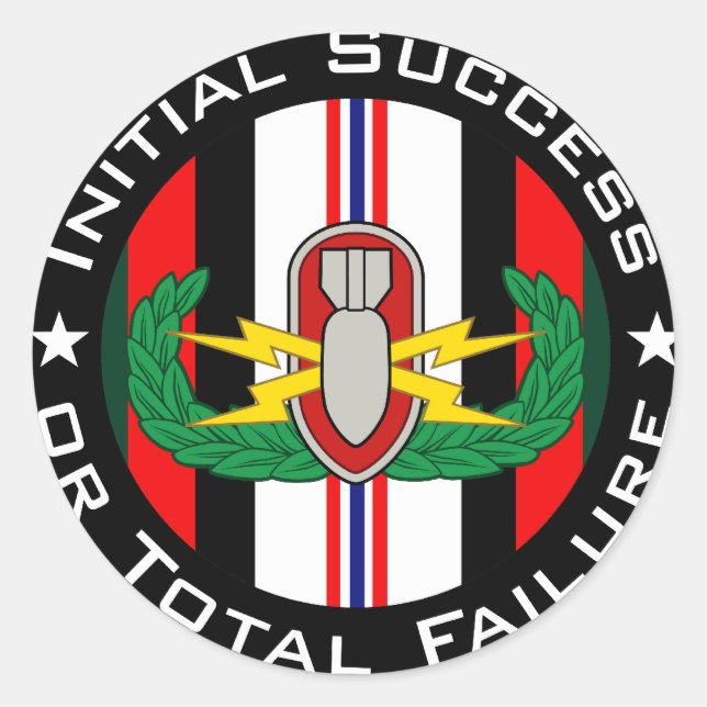 Adesivo Redondo EOD na cor OEF ISoTF (Frente)