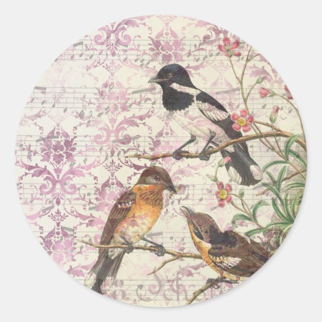 Adesivo Redondo Epheremal Bird Series One (Frente)