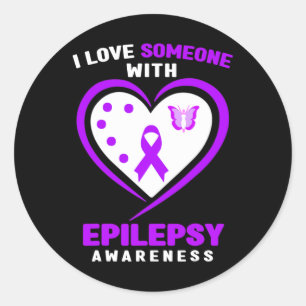 Adesivo Redondo Epilepsia - Adoro Alguém Com Sensibilização Epilep