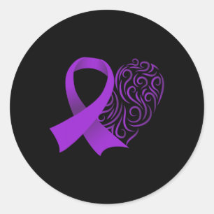 Adesivo Redondo Epilepsia Consciência Mês Roxo Advocacia da Fita E
