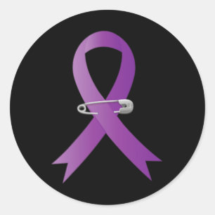 Adesivo Redondo Epilepsia Consciência Purple Ribbon Super Hero