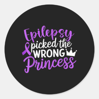 Adesivo Redondo Epilepsia Escolheu A Princesa Errada Epilepsia