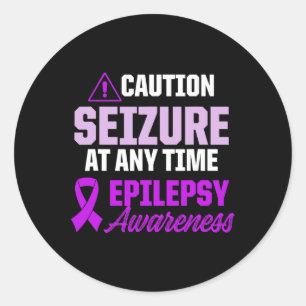 Adesivo Redondo Epilepsia Sensibilização Sobrevivência do Guerreir