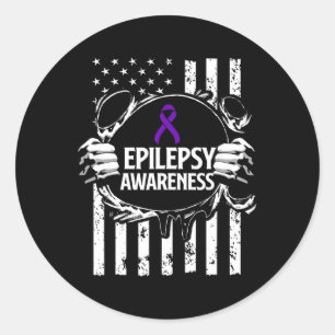 Adesivo Redondo Epilepsia Sensibilização Sobrevivente Guerreiro Ep
