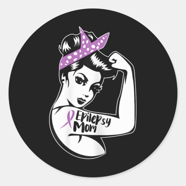 Adesivo Redondo Epilepsia Suporte - Sensibilização Epiléptica Epil (Frente)