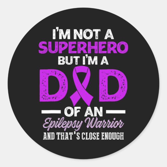 Adesivo Redondo Epilepsy Awareness Epileptic Warrior Survivor 26  (Frente)