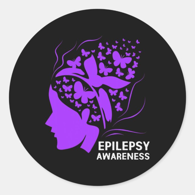 Adesivo Redondo Epilepsy Awareness For Women  (Frente)