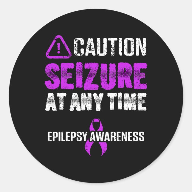 Adesivo Redondo Epilepsy Awareness Seizure Epileptic Warrior Survi (Frente)
