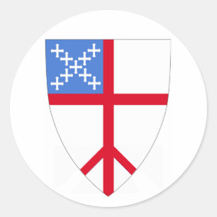 Adesivo Redondo Episcopalians para a paz durante todo a igreja