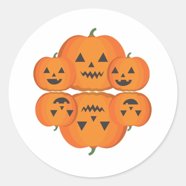 Adesivo Redondo Época de abóbora, especiaria de abóbora (Frente)