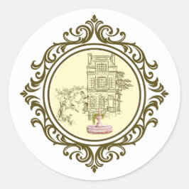 Adesivo Redondo época vitoriana