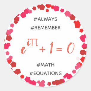 Adesivo Redondo Equação de Matemática - Professor/Estudioso
