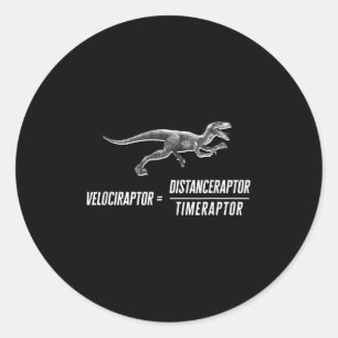 Adesivo Redondo Equação de Velociraptor do Dinossauro do Geek mate