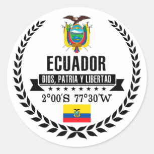 Adesivo Redondo Equador