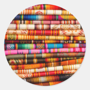 Adesivo Redondo Equador, Área de Quito, Mercado de Artesanato Ota