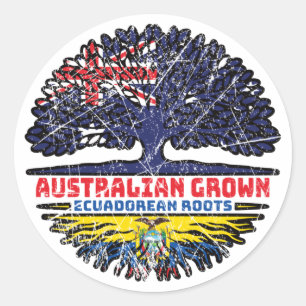 Adesivo Redondo Equador Equatoriano Austrália australiana equatori