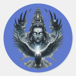 Adesivo Redondo Equilíbrio Cósmico: Shiva & a Cripta da Águia