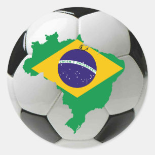 Adesivo Redondo Equipa nacional de Brasil