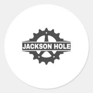 Adesivo Redondo Equipamento de Ciclismo Jackson Hole Gráfico Mtb C