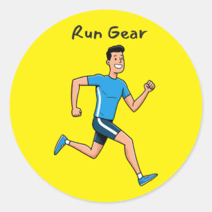 Adesivo Redondo Equipamento de Corrida – Corrida Inspiradora