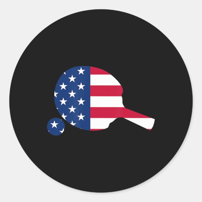 Adesivo Redondo Equipamento de Tênis de pino de pinos de Mesa com  (Frente)