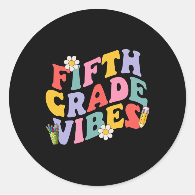 Adesivo Redondo Equipe 1s do 2º ano volta ao 5 escolar (Frente)