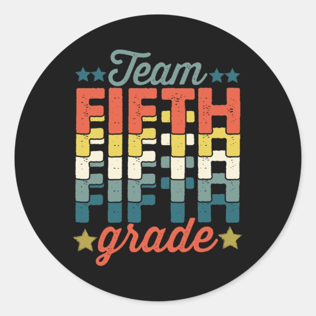 Adesivo Redondo Equipe 5 Quinto Ano De Volta Aos Professores (Frente)
