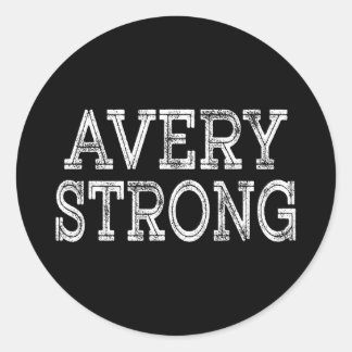 Adesivo Redondo Equipe Avery forte reunião de família sobrenome ti