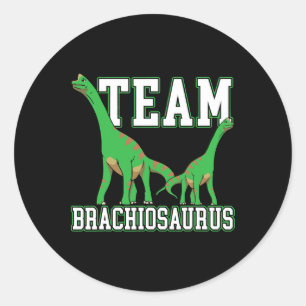 Adesivo Redondo Equipe Brachiousaurus Dinosaur Futuro Paleontólogo