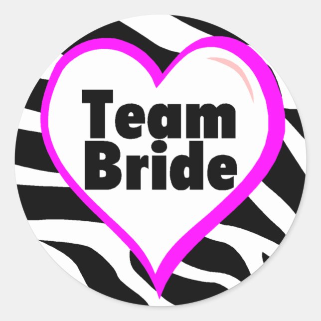 Adesivo Redondo Equipe Bride Zebra Stripes (Frente)