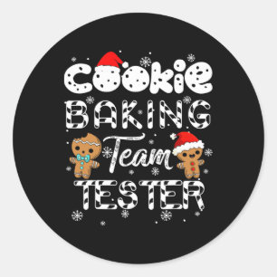 Adesivo Redondo Equipe Cookie King Testador Biscoito de Gengibre N