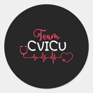 Adesivo Redondo Equipe Cvicu Cardiovascular ICU cardíaca registrad