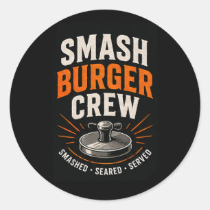 Adesivo Redondo 🍔 Equipe da Cozinha do Smash Burger 🔥