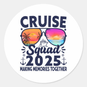 Adesivo Redondo Equipe da Cruzeiro de Verão 2025 Grupo de Viagem d