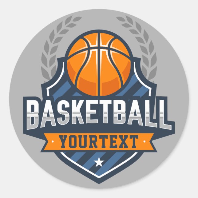 Adesivo Redondo Equipe da Escola de Varsity NAME (Frente)