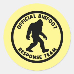 Adesivo Redondo Equipe da resposta de Bigfoot